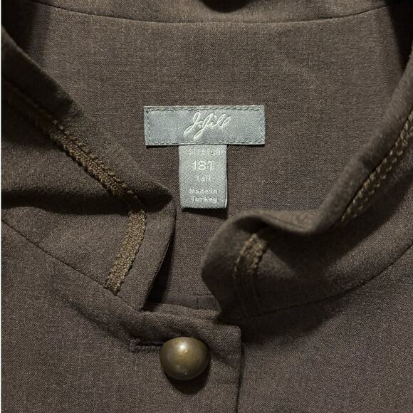 J. Jill Women’s 18 Tall Jacket Button Up Military Coat Mandarin Collar Vintage - Picture 6 of 10